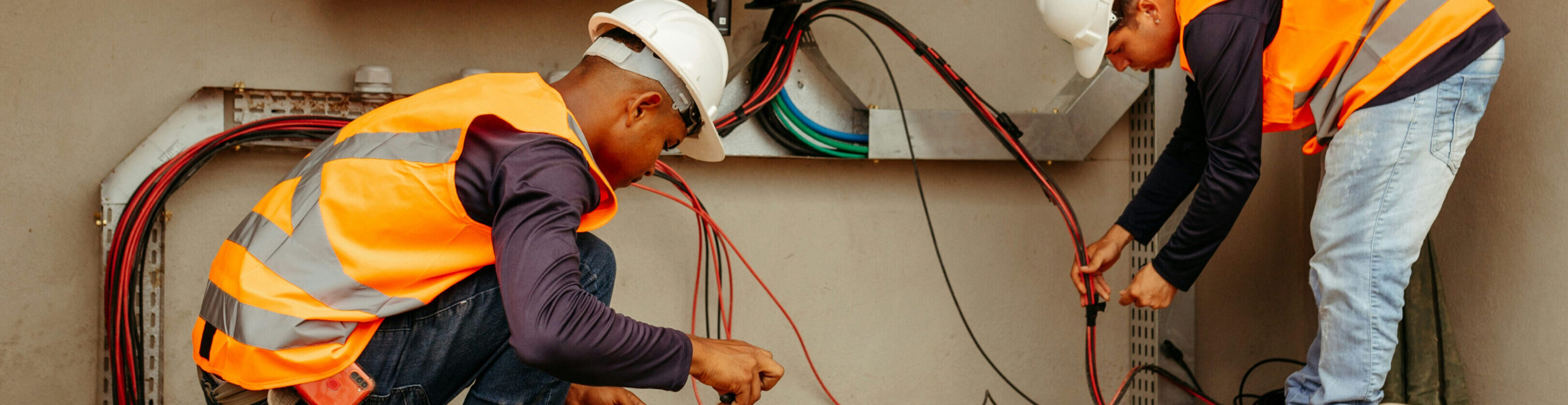 Electricians Installing Commercially